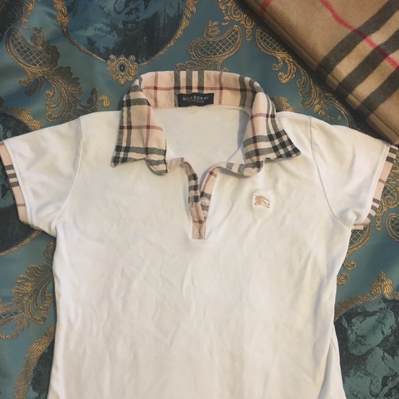 burberry golf shirt womens